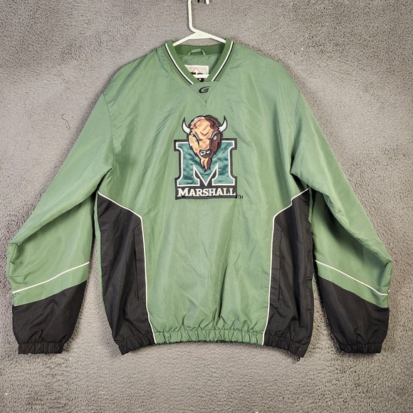 Marshall Thundering Herd Jacket Mens Medium NCAA Football Pullover Sports 58 - Picture 1 of 9
